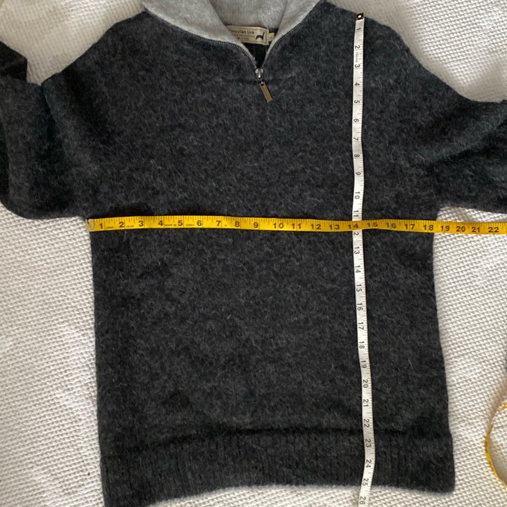 Peruvian Link 100% Alpaca men’s 1/4 zip cozy, soft, comfy pullover Size L - Picture 15 of 17